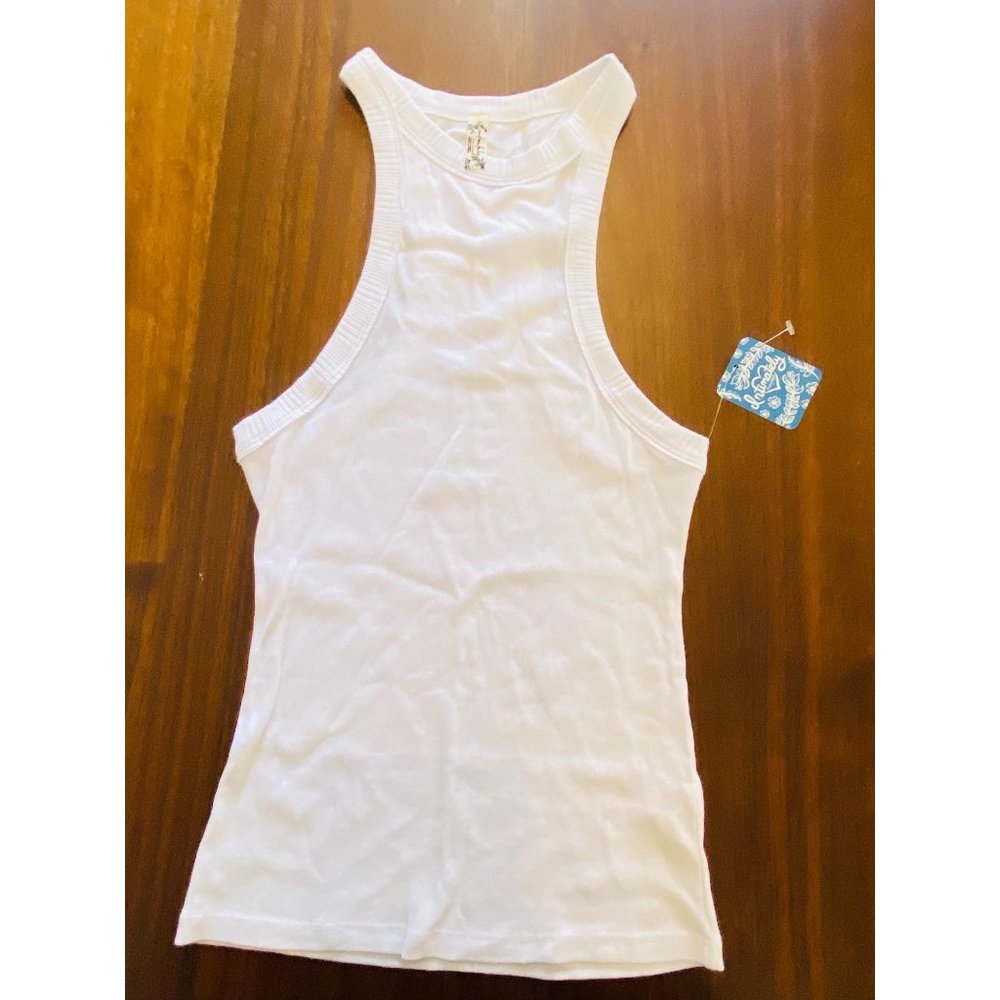 Free People Wide Eyed Tank in White Women's Xsmall - Picture 4 of 8